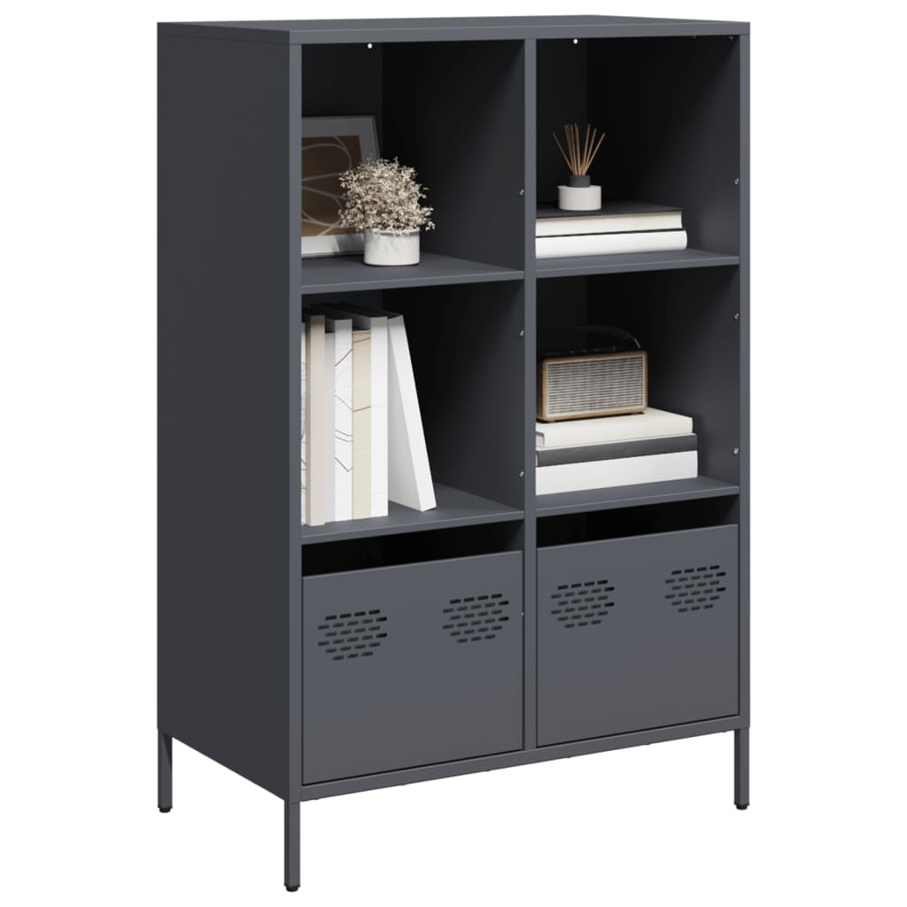 Visoka komoda antracit 68x39x103,5 cm od čelika