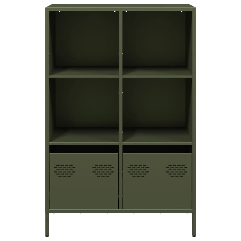 Visoka komoda maslinastozeleni 68x39x103,5 cm od čelika