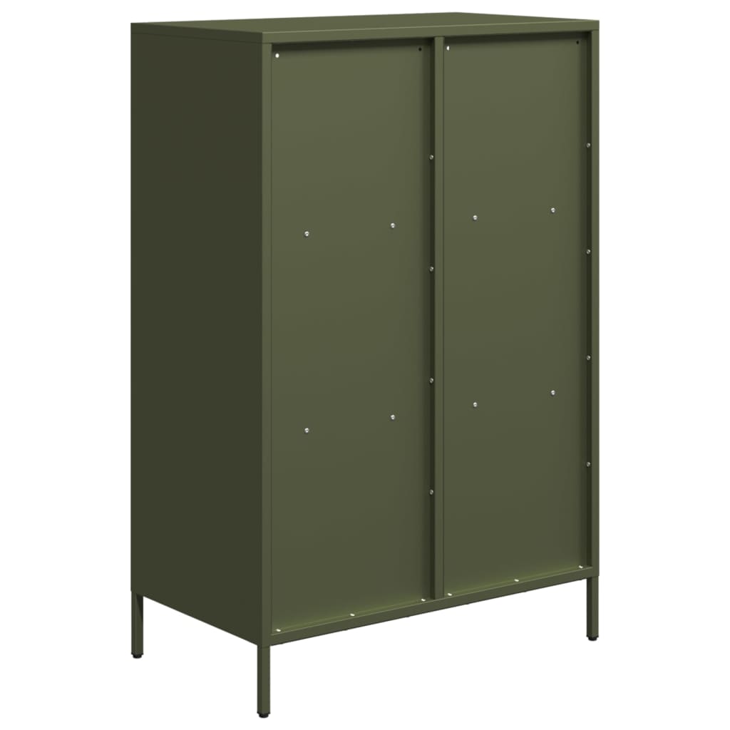 Visoka komoda maslinastozeleni 68x39x103,5 cm od čelika