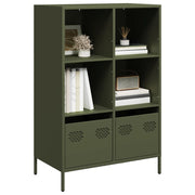 Visoka komoda maslinastozeleni 68x39x103,5 cm od čelika