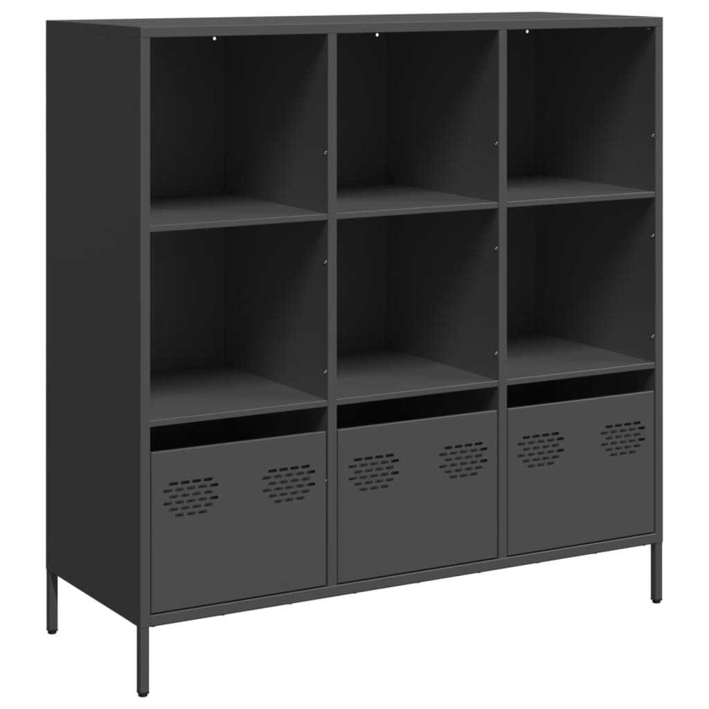 Visoka komoda ružičasta 101,5x39x103,5 cm čelična