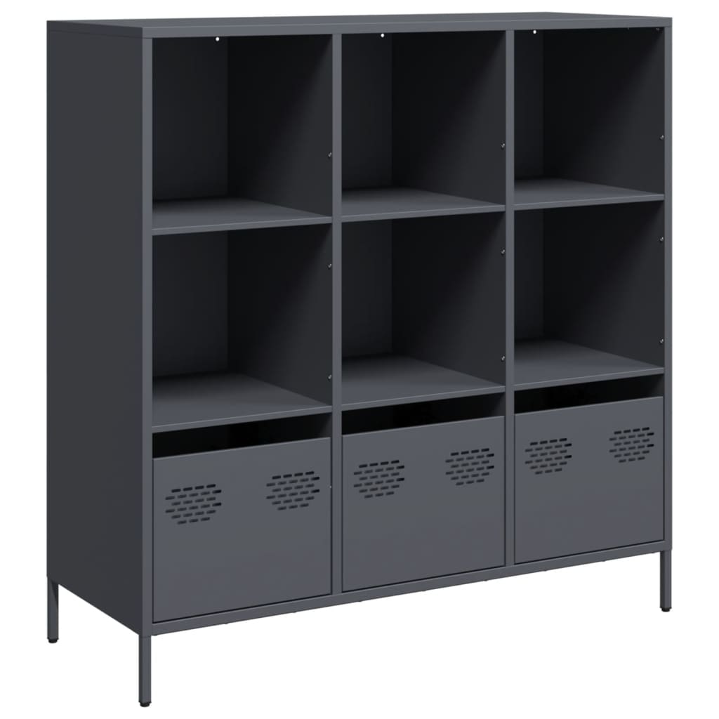Visoka komoda antracit 101,5x39x103,5 cm od čelika