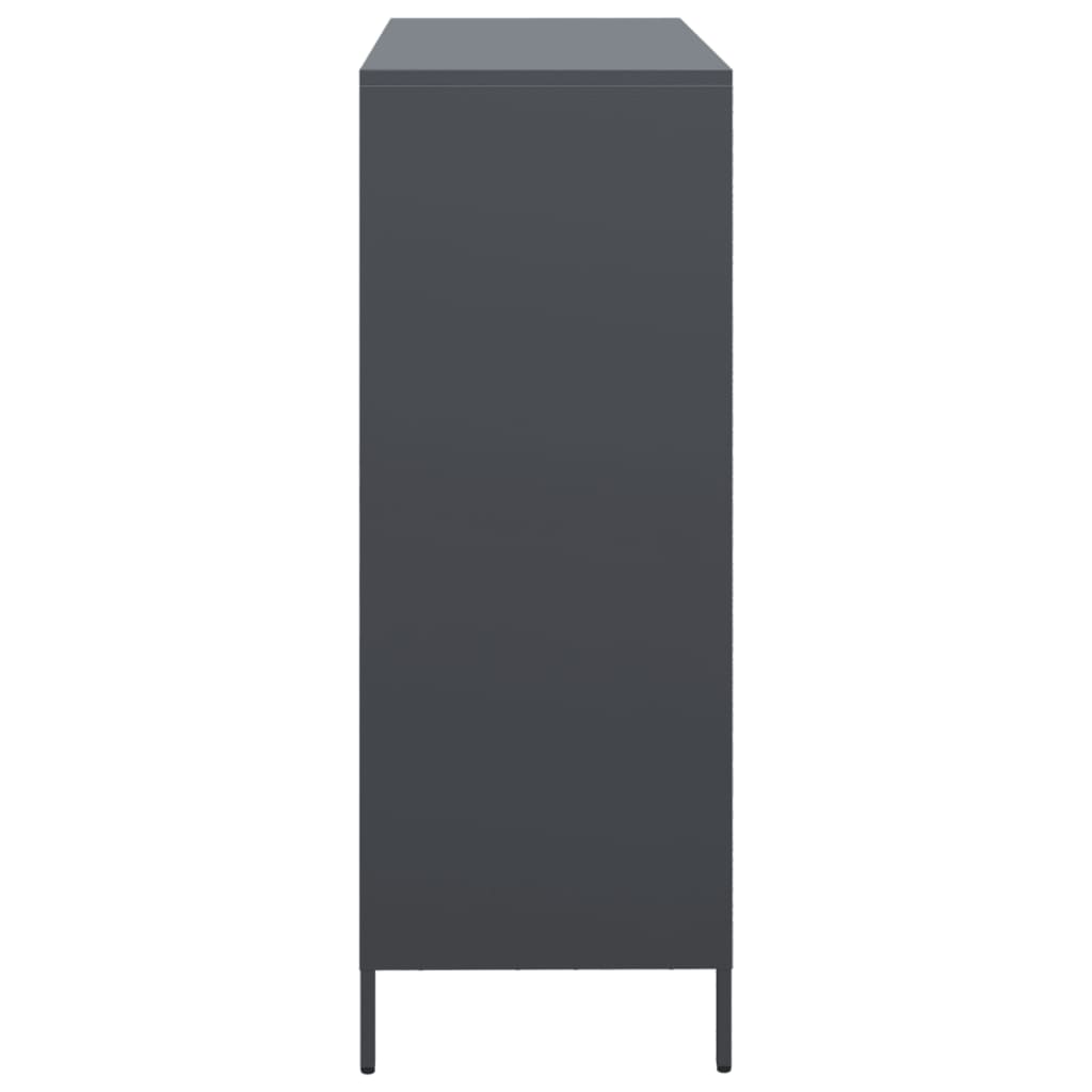 Visoka komoda antracit 101,5x39x103,5 cm od čelika