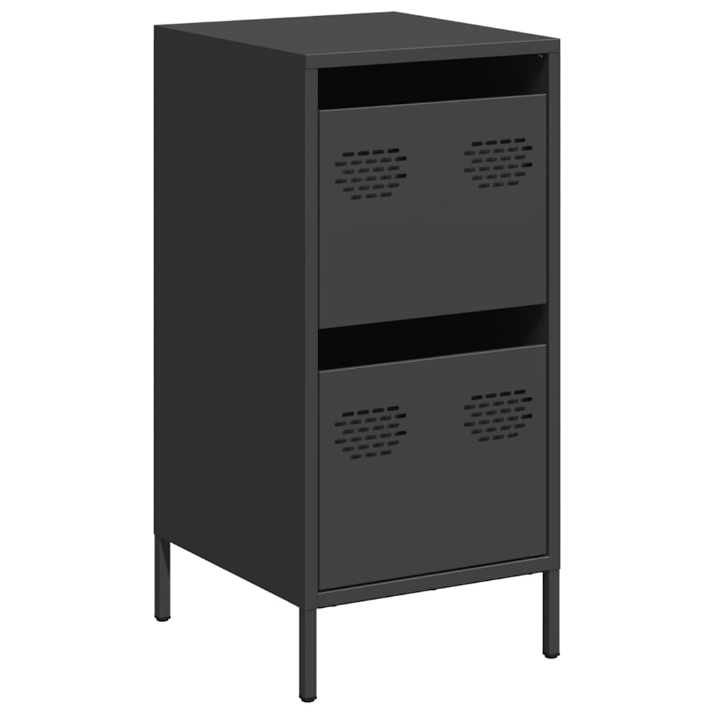 Komoda crna 35x39x73,5 cm hladno valjani čelik