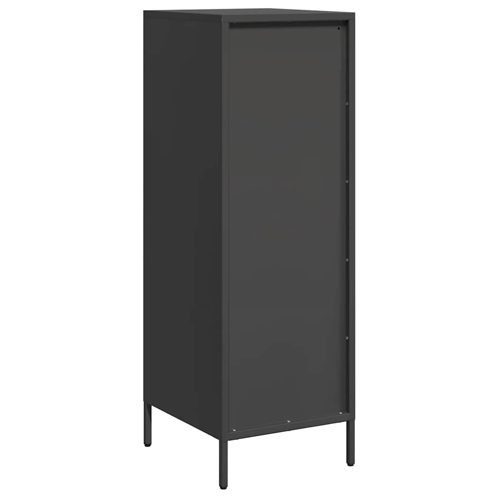 Visoka komoda crna 39x35x103,5 cm čelična