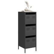 Visoka komoda crna 39x35x103,5 cm čelična