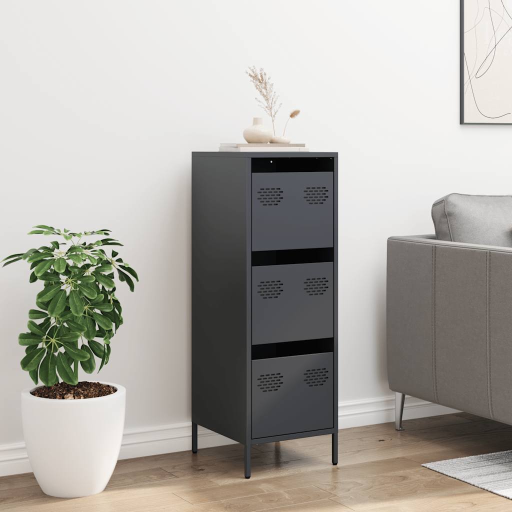 Visoka komoda antracit 39x35x103,5 cm od čelika
