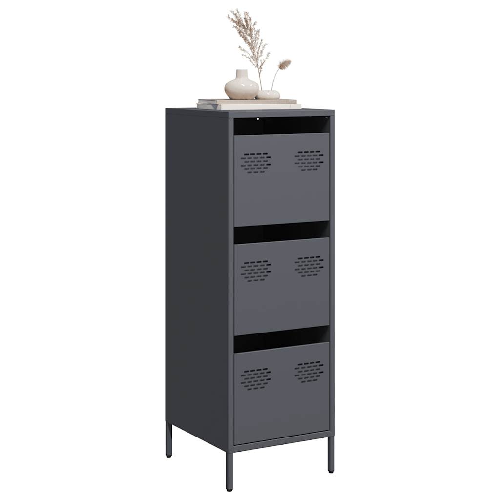 Visoka komoda antracit 39x35x103,5 cm od čelika