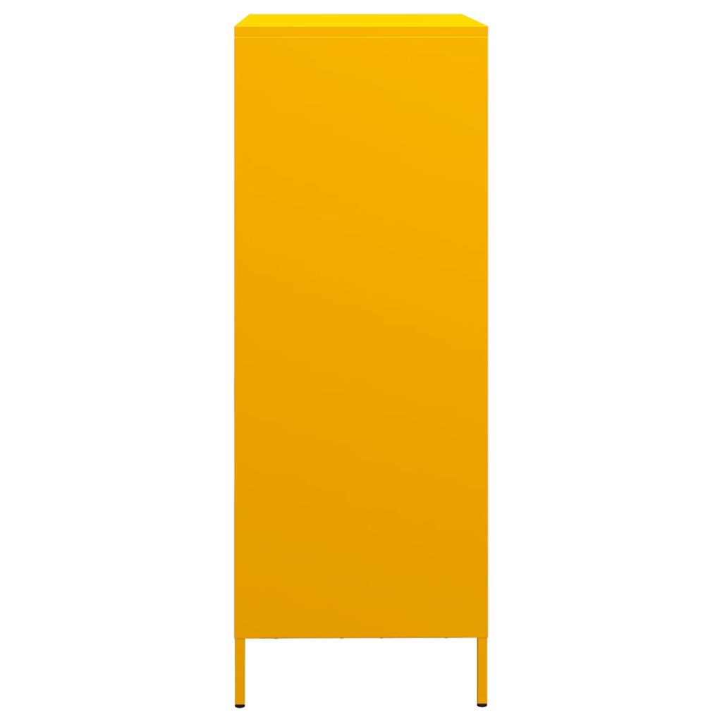Visoka komoda boja senfa 68x39x103,5 cm od čelika