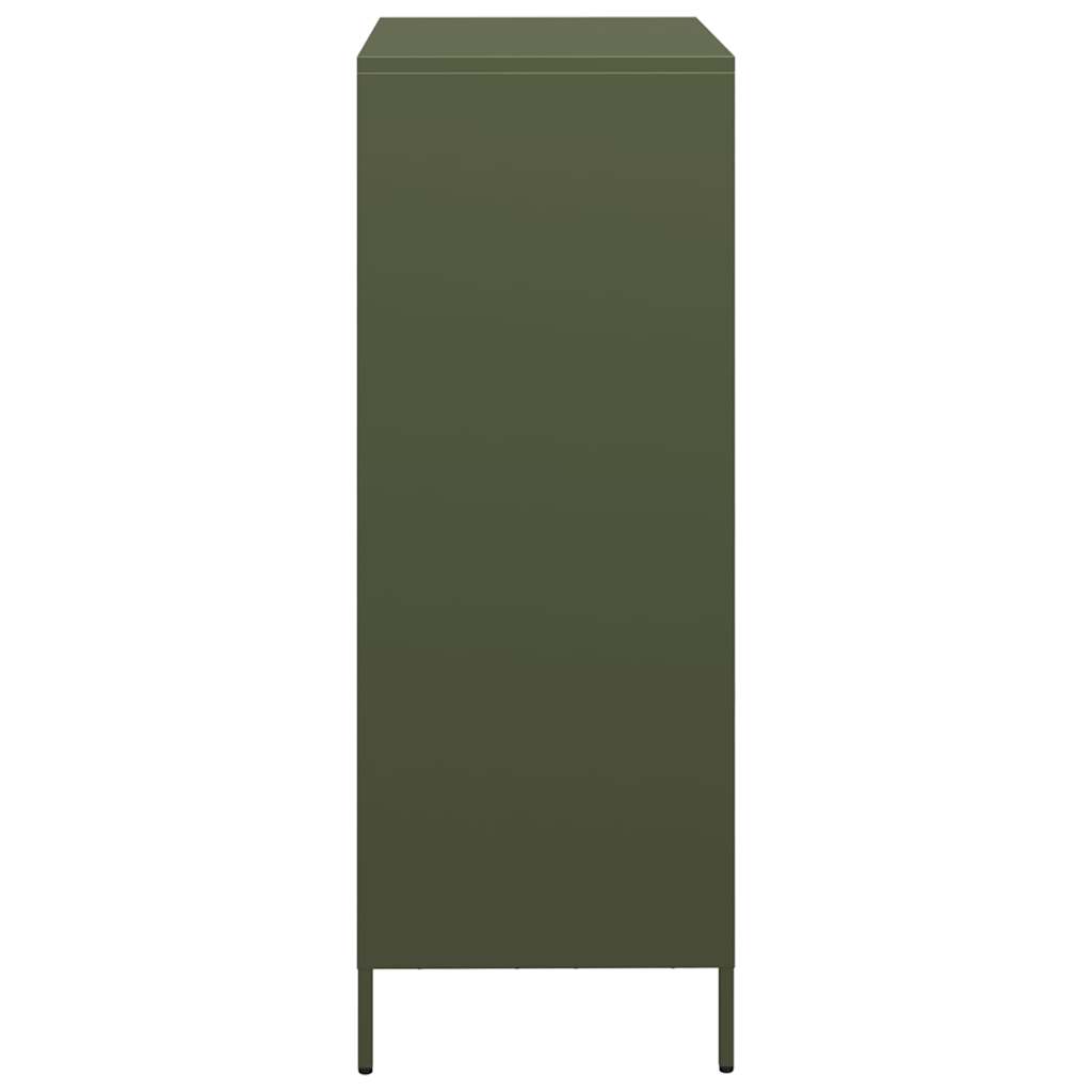 Visoka komoda maslinastozeleni 68x39x103,5 cm od čelika