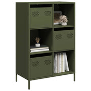 Visoka komoda maslinastozeleni 68x39x103,5 cm od čelika
