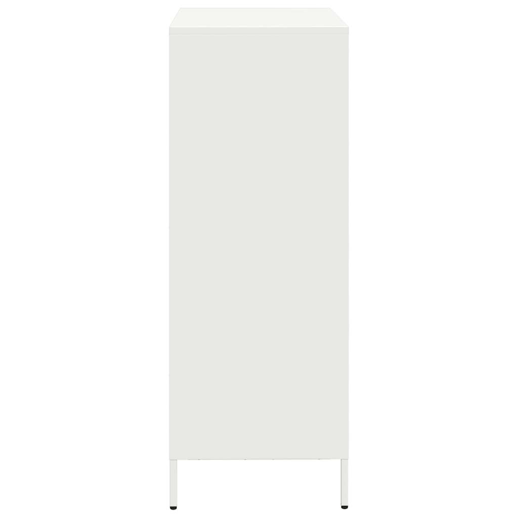 Visoka komoda bijela 68x39x103,5 cm čelična
