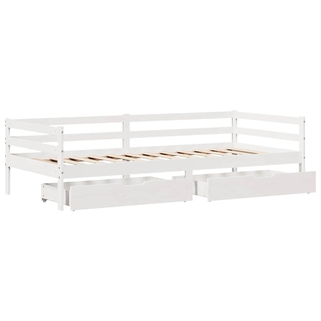 Dnevni krevet s ladicama bez madraca 90x200 cm masivno drvo