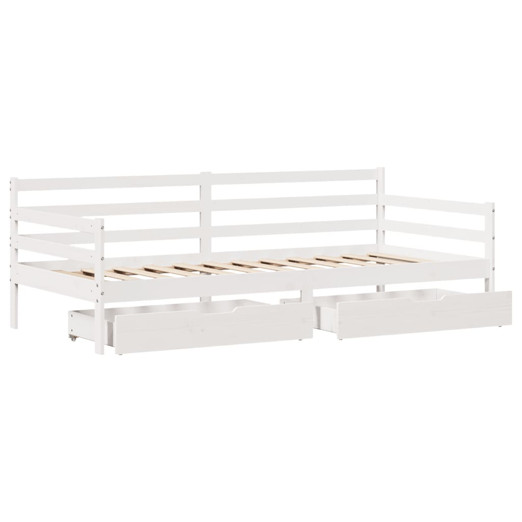 Dnevni krevet s ladicama bez madraca 90x200 cm masivno drvo