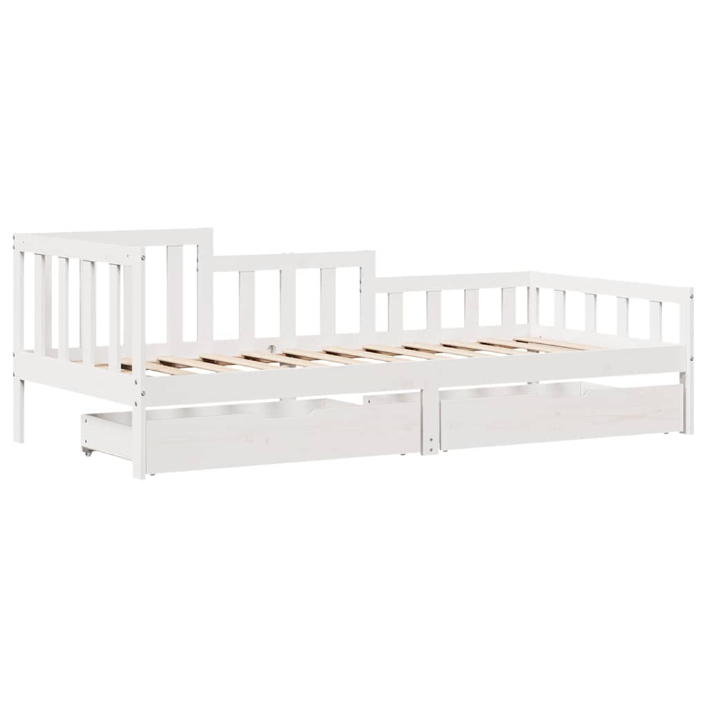 Dnevni krevet s ladicama bez madraca 90x200 cm masivno drvo