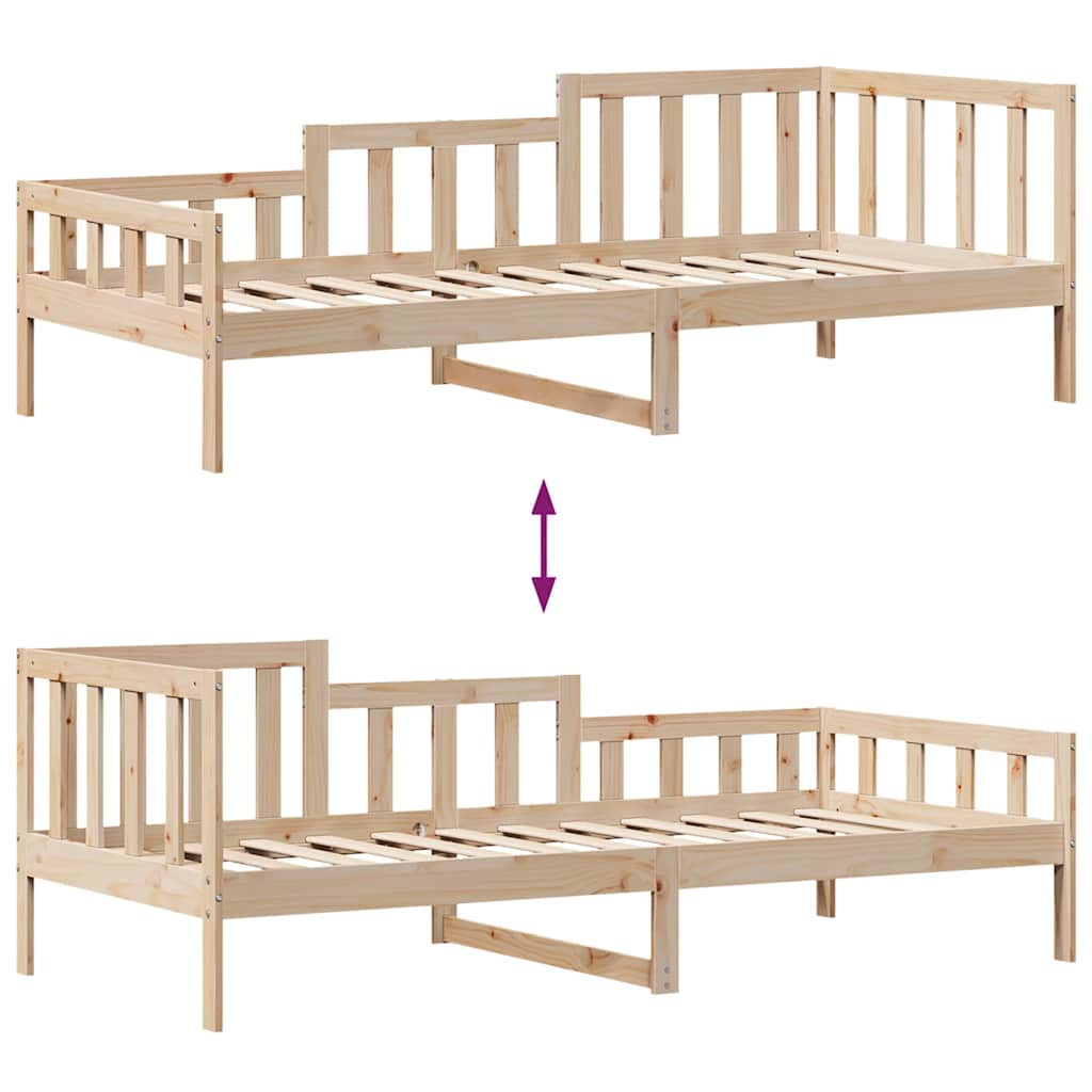 Dnevni krevet s ladicama bez madraca 90 x 190 cm masivno drvo
