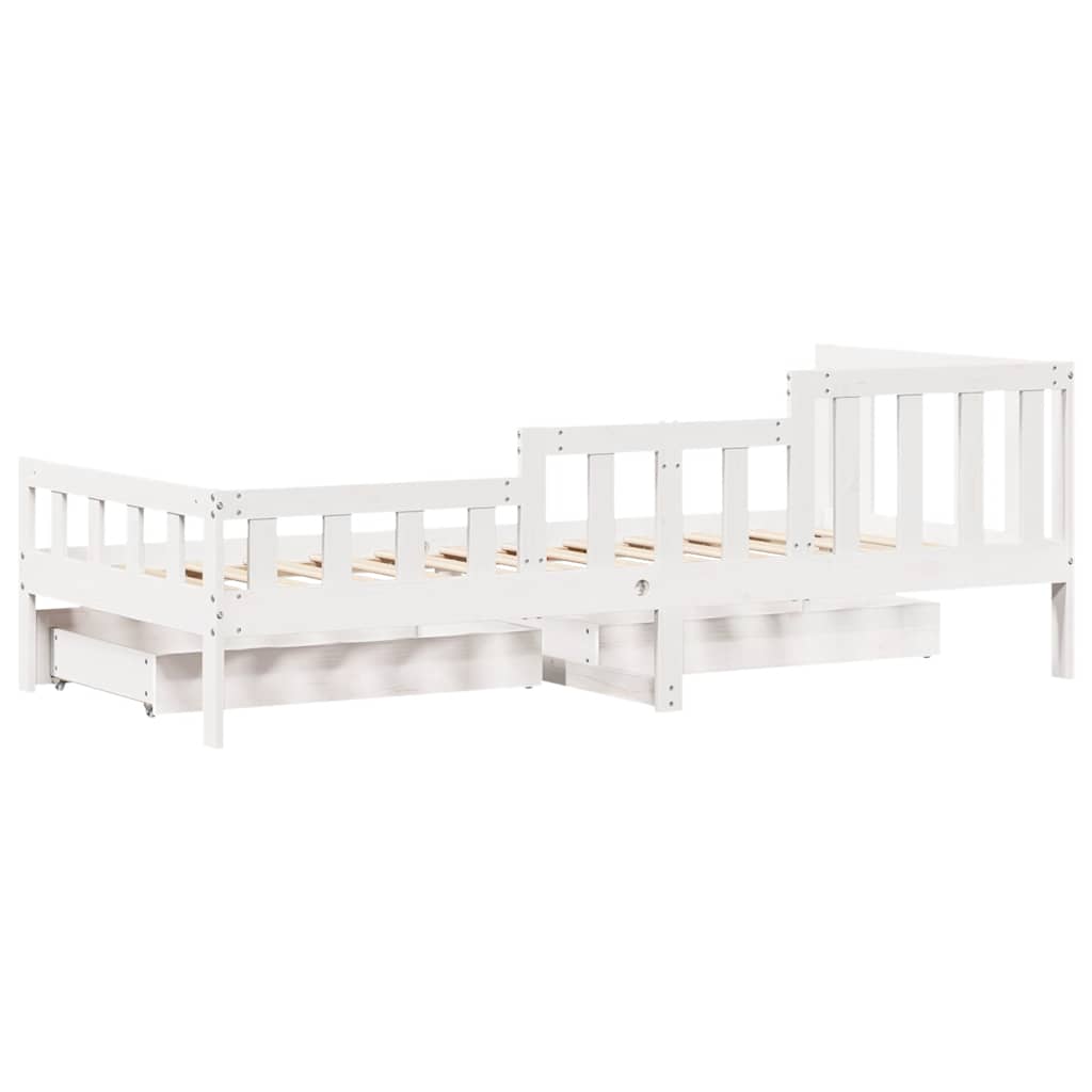 Dnevni krevet s ladicama bez madraca 90 x 190 cm masivno drvo