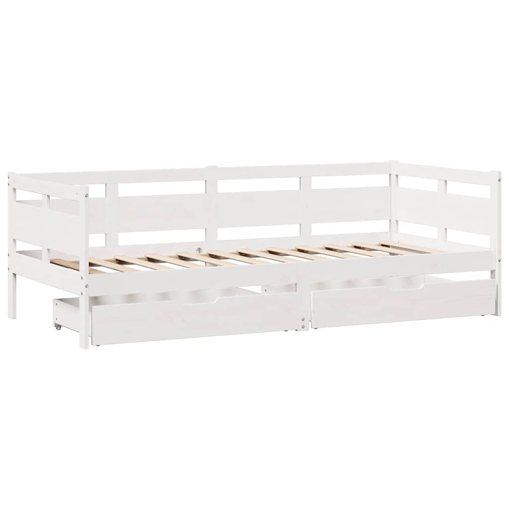 Dnevni krevet s ladicama bez madraca 90x200 cm masivno drvo