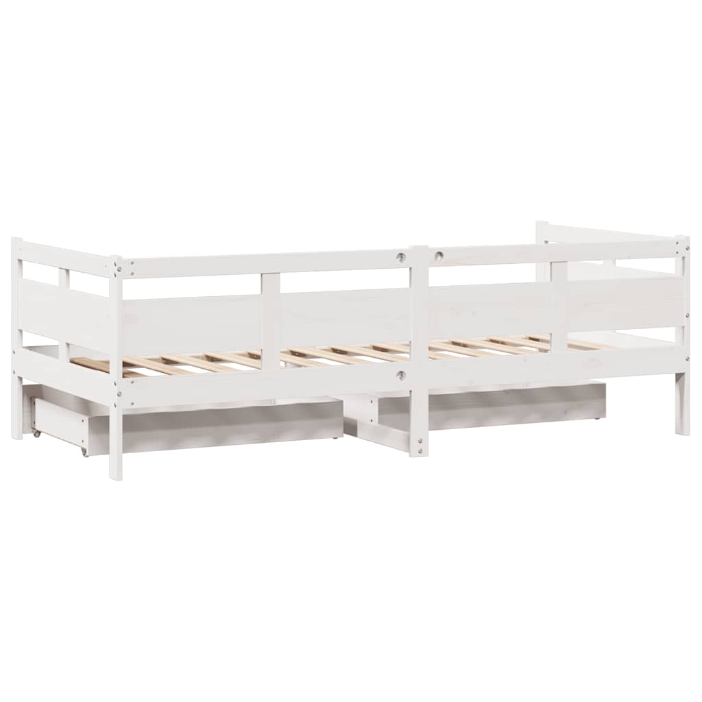 Dnevni krevet s ladicama bez madraca 80x200 cm masivno drvo