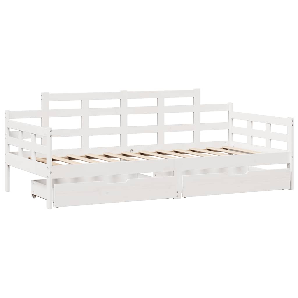 Dnevni krevet s ladicama bez madraca 80x200 cm masivno drvo
