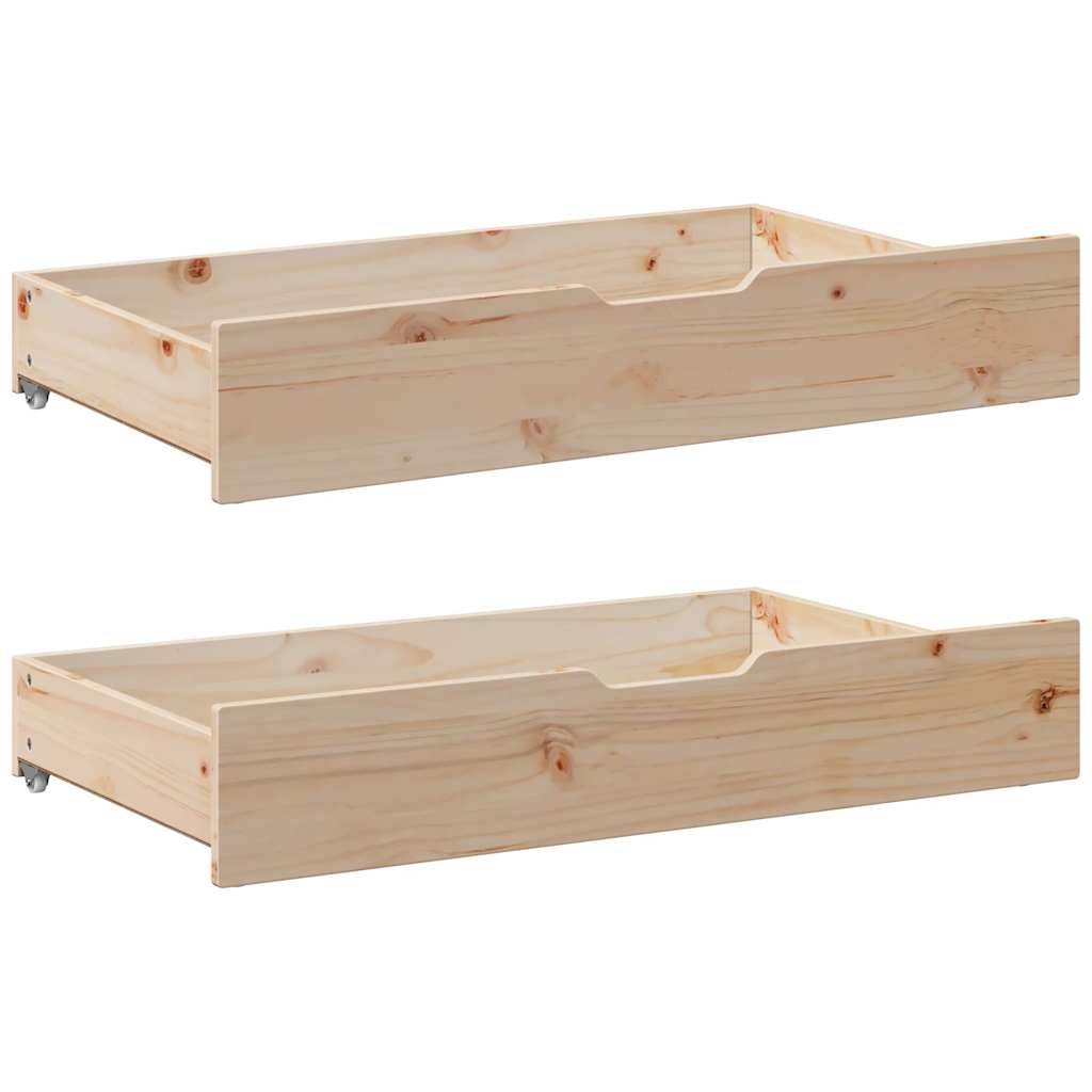 Dnevni krevet s ladicama bez madraca 90x200 cm masivno drvo