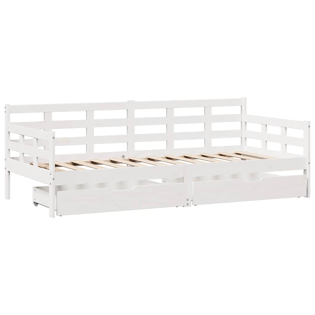Dnevni krevet s ladicama bez madraca 80x200 cm masivno drvo