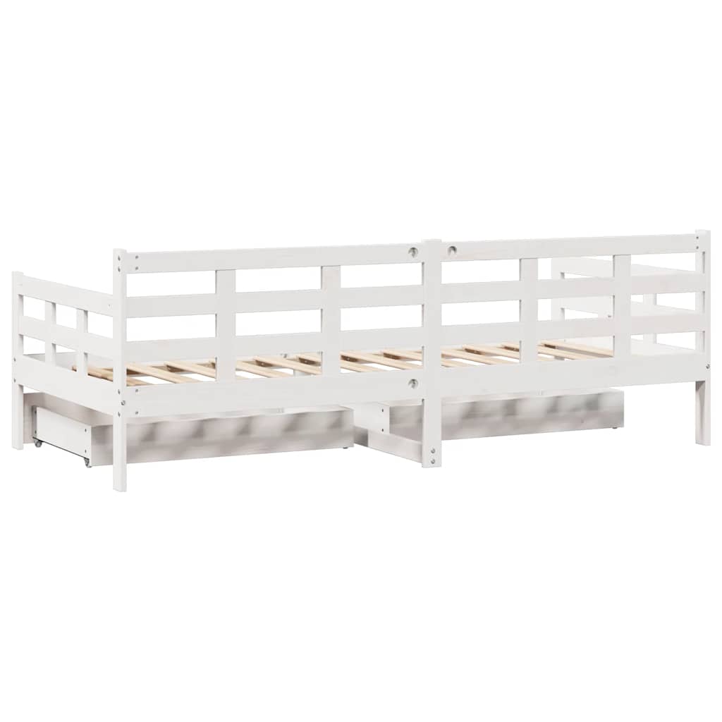 Dnevni krevet s ladicama bez madraca 80x200 cm masivno drvo