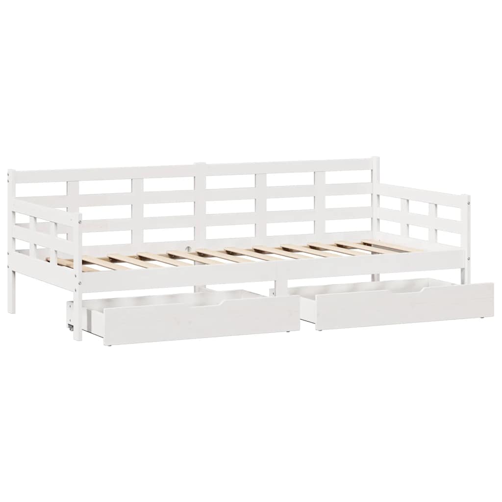 Dnevni krevet s ladicama bez madraca 80x200 cm masivno drvo