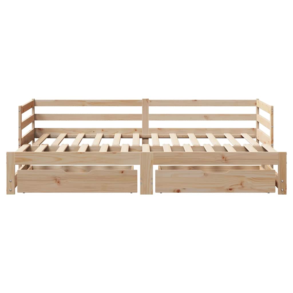 Dnevni krevet na razvlačenje s ladicama bez madraca 90 x 190 cm