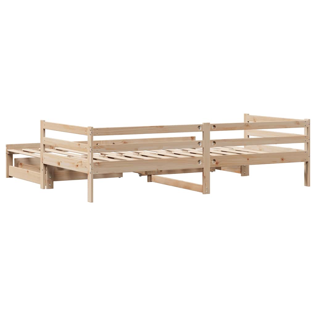 Dnevni krevet na razvlačenje s ladicama bez madraca 90 x 190 cm