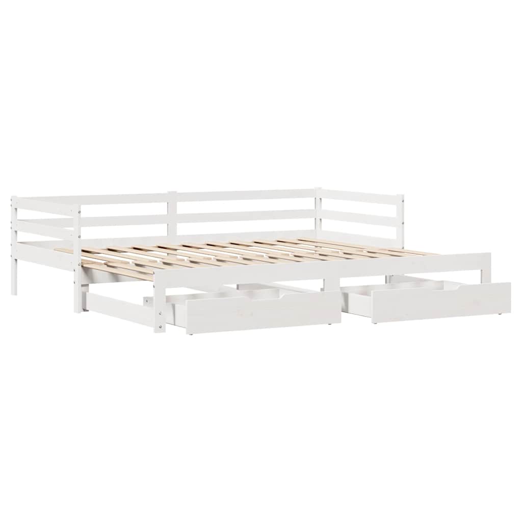 Dnevni krevet na razvlačenje s ladicama bez madraca 90 x 190 cm