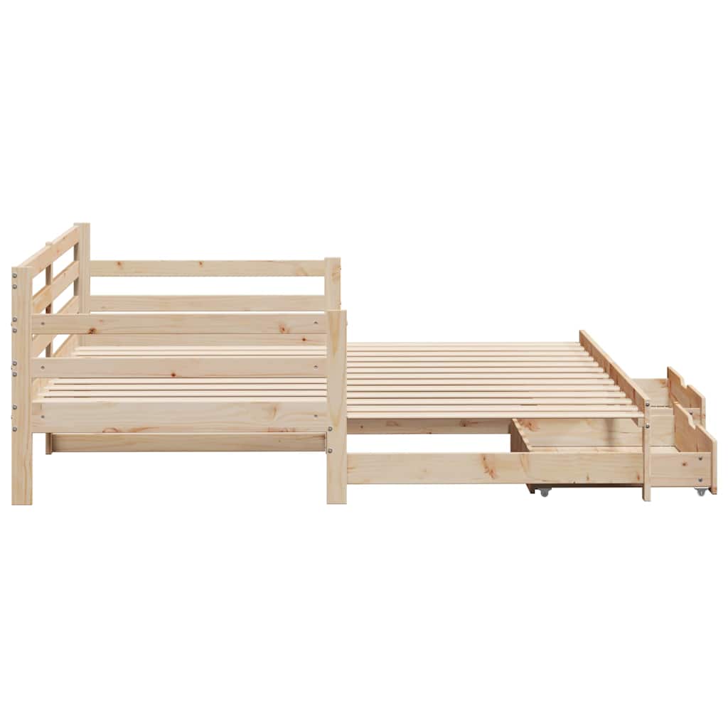 Dnevni krevet na razvlačenje s ladicama bez madraca 90x200 cm