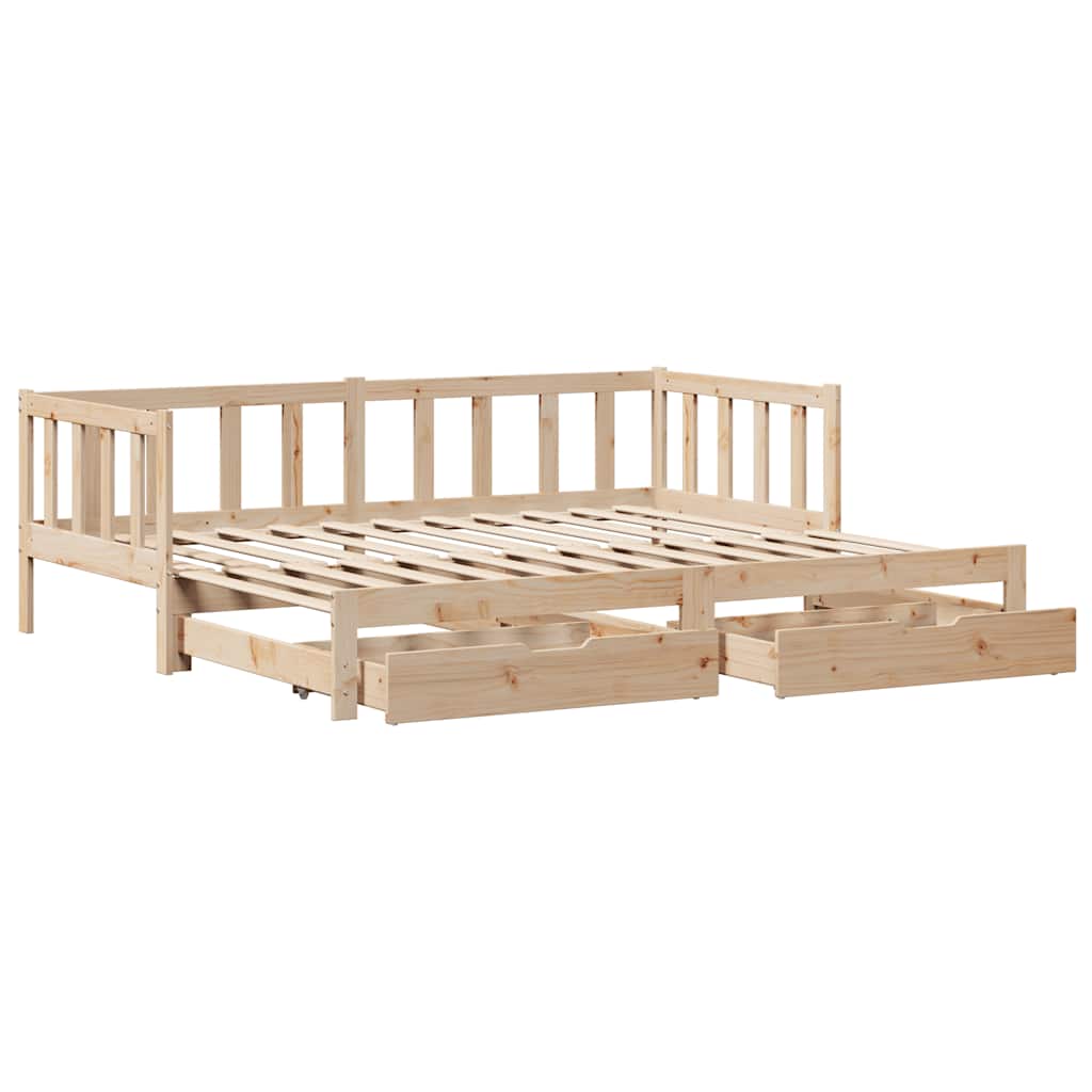 Dnevni krevet na razvlačenje s ladicama bez madraca 90x200 cm
