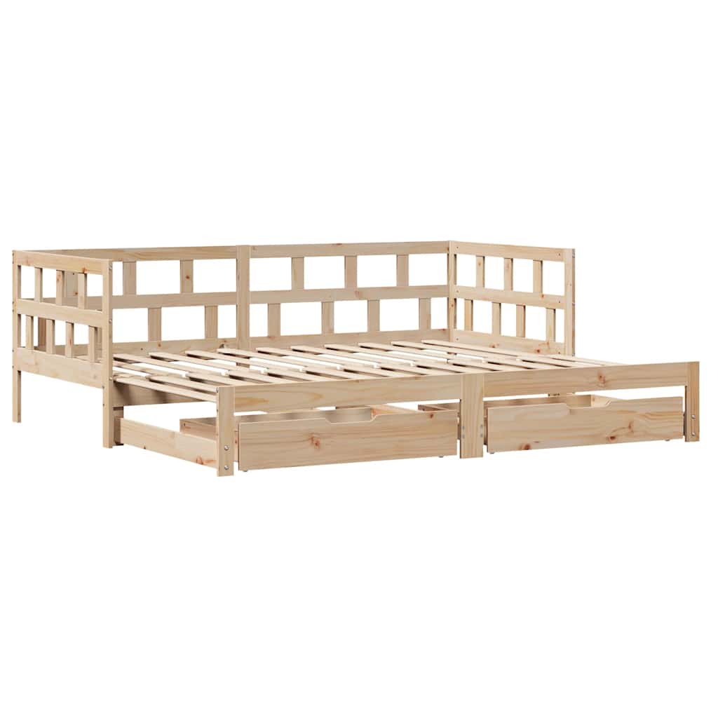 Dnevni krevet na razvlačenje s ladicama bez madraca 80x200 cm