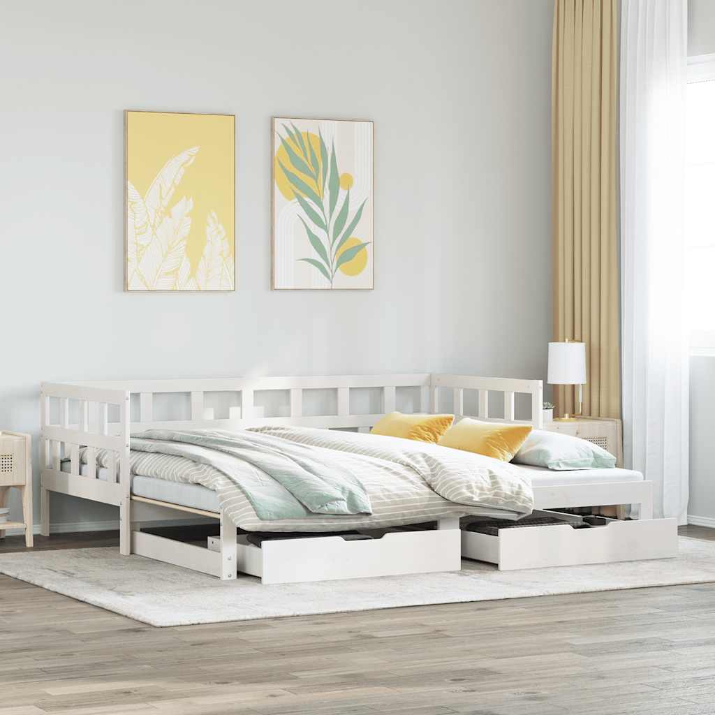 Dnevni krevet na razvlačenje s ladicama bez madraca 90x200 cm