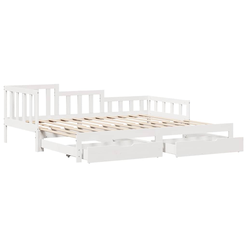 Dnevni krevet na razvlačenje s ladicama bez madraca 90 x 190 cm