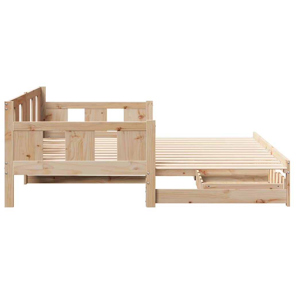 Dnevni krevet na razvlačenje s ladicama bez madraca 90x200 cm