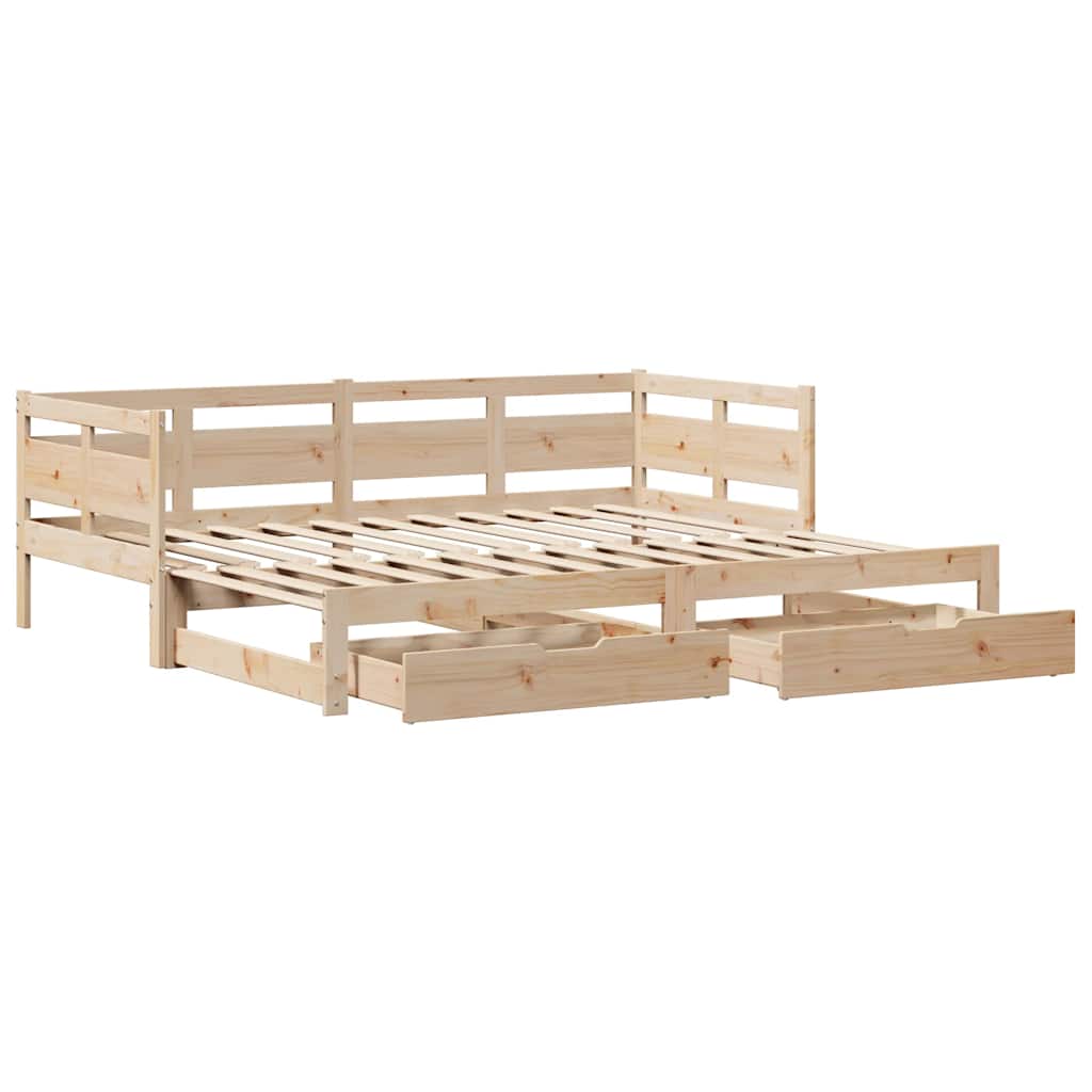 Dnevni krevet na razvlačenje s ladicama bez madraca 90x200 cm