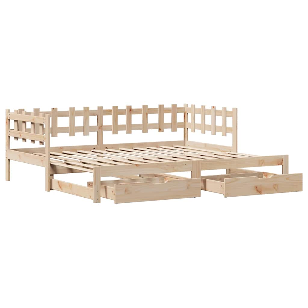 Dnevni krevet na razvlačenje s ladicama bez madraca 80x200 cm