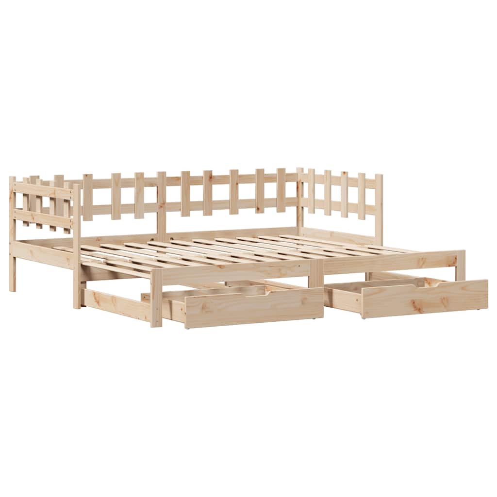 Dnevni krevet na razvlačenje s ladicama bez madraca 90x200 cm