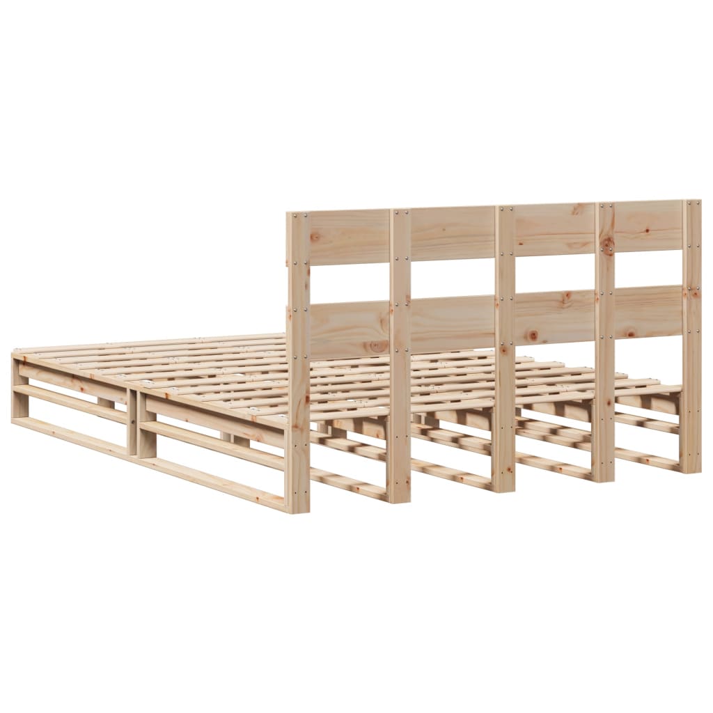 Okvir kreveta bez madraca 135 x 190 cm od masivne borovine