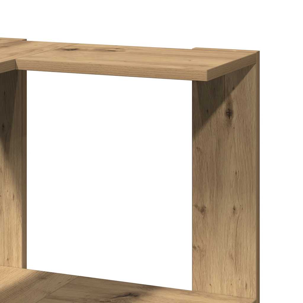 Kutni regal z knjige 5 razine artisian hrast 50x50x179cm drveni