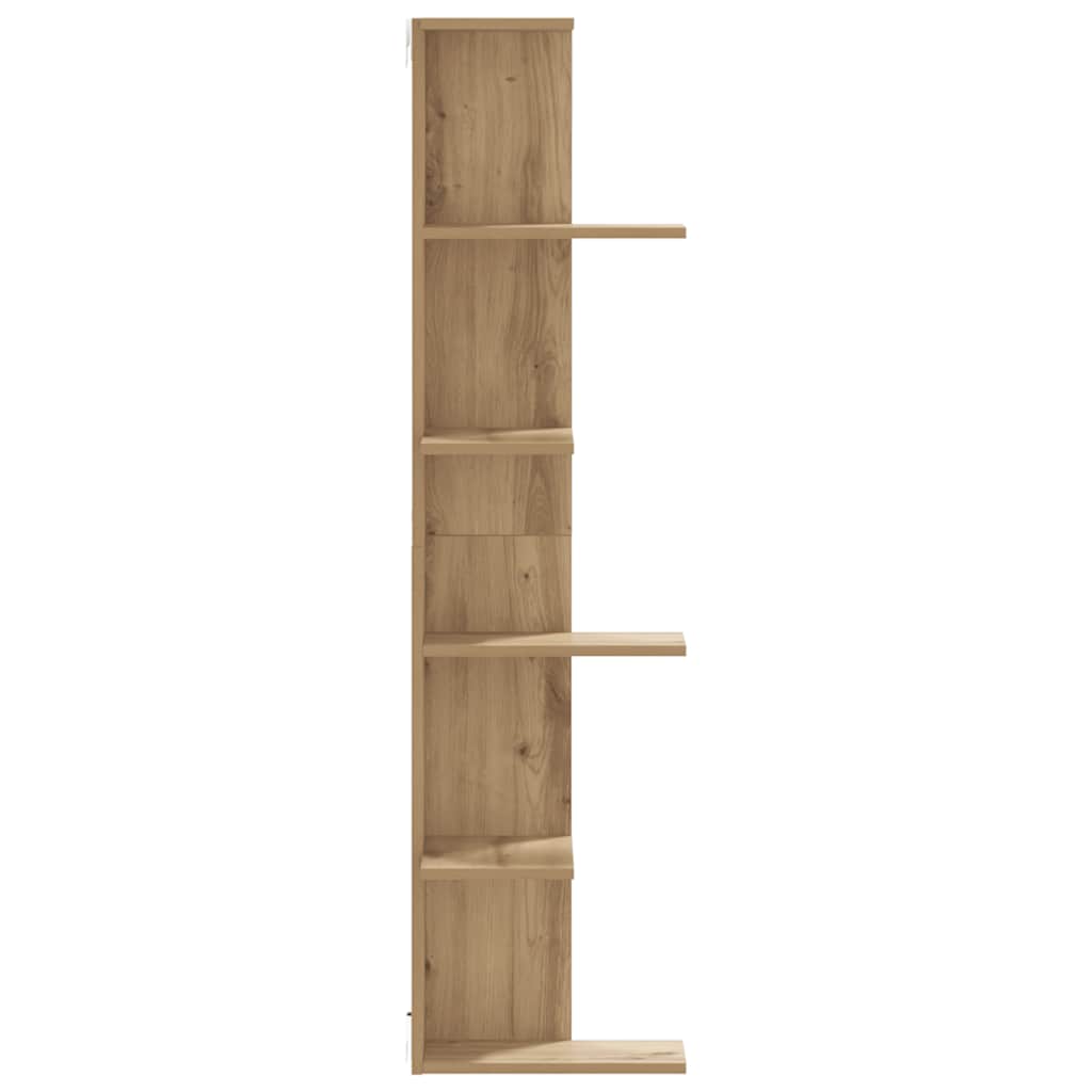 Kutna zidna polica boja artisian hrast 36,5x36,5x140 cm drvena