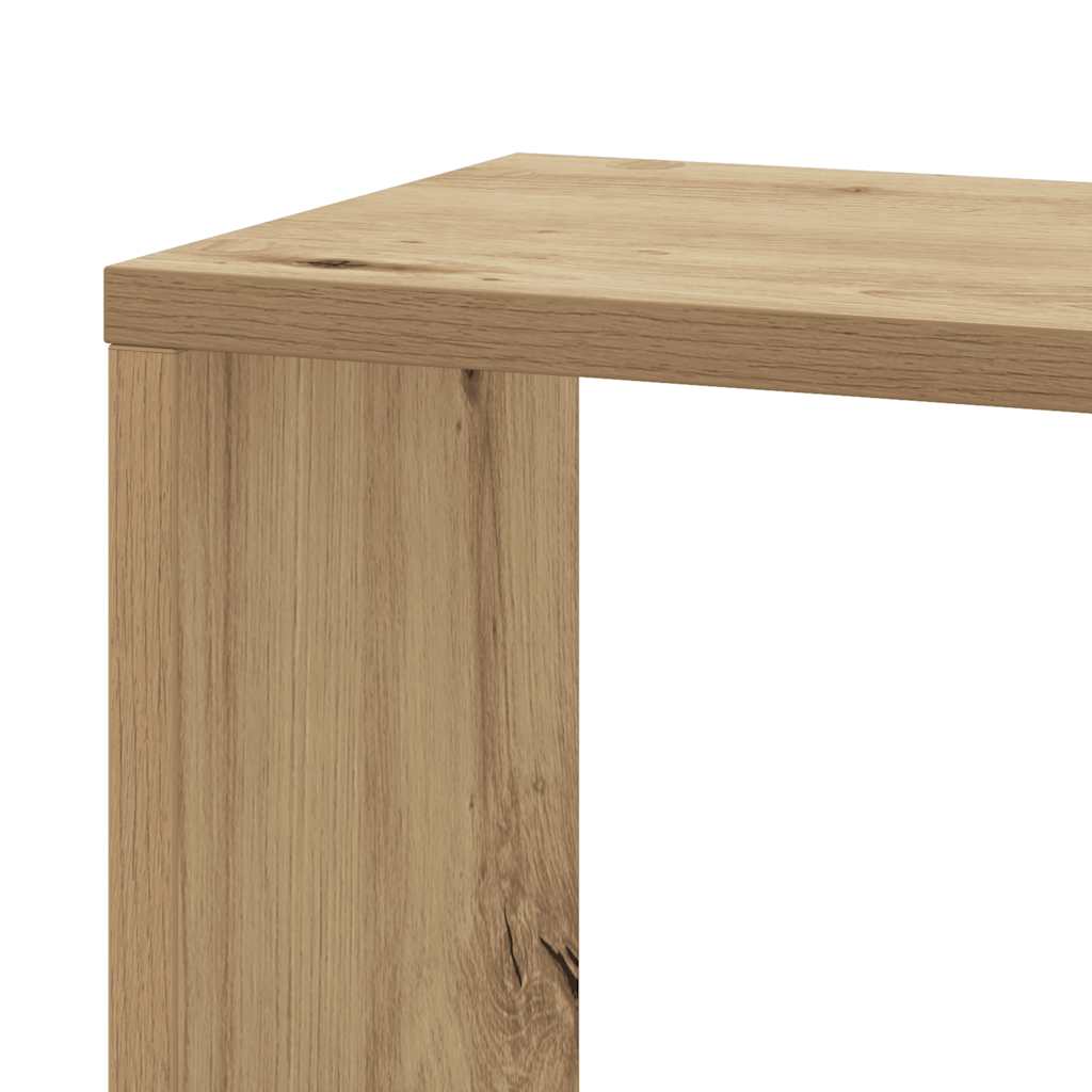 Kutna zidna polica boja artisian hrast 45x45x147 cm drvena