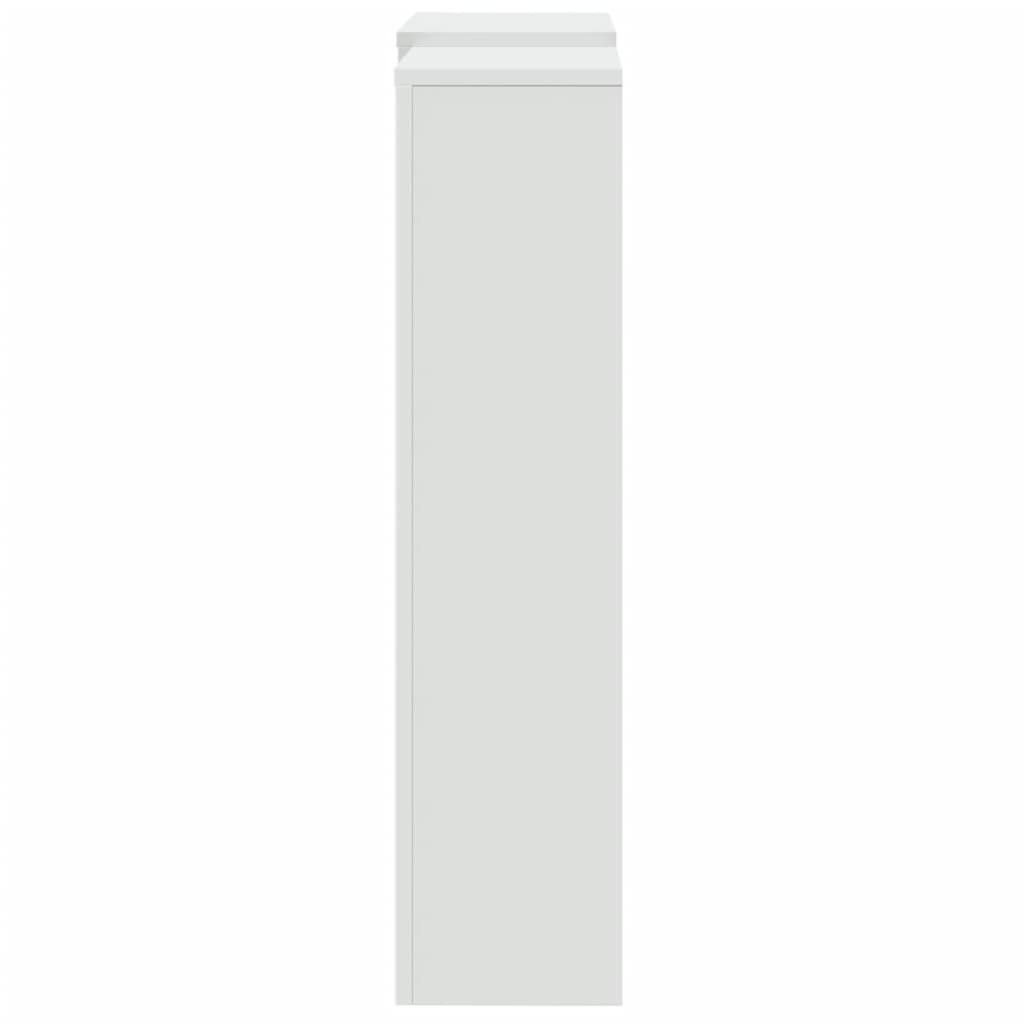 Pokrov za radijator bijeli 205x21,5x83,5 cm konstruirano drvo