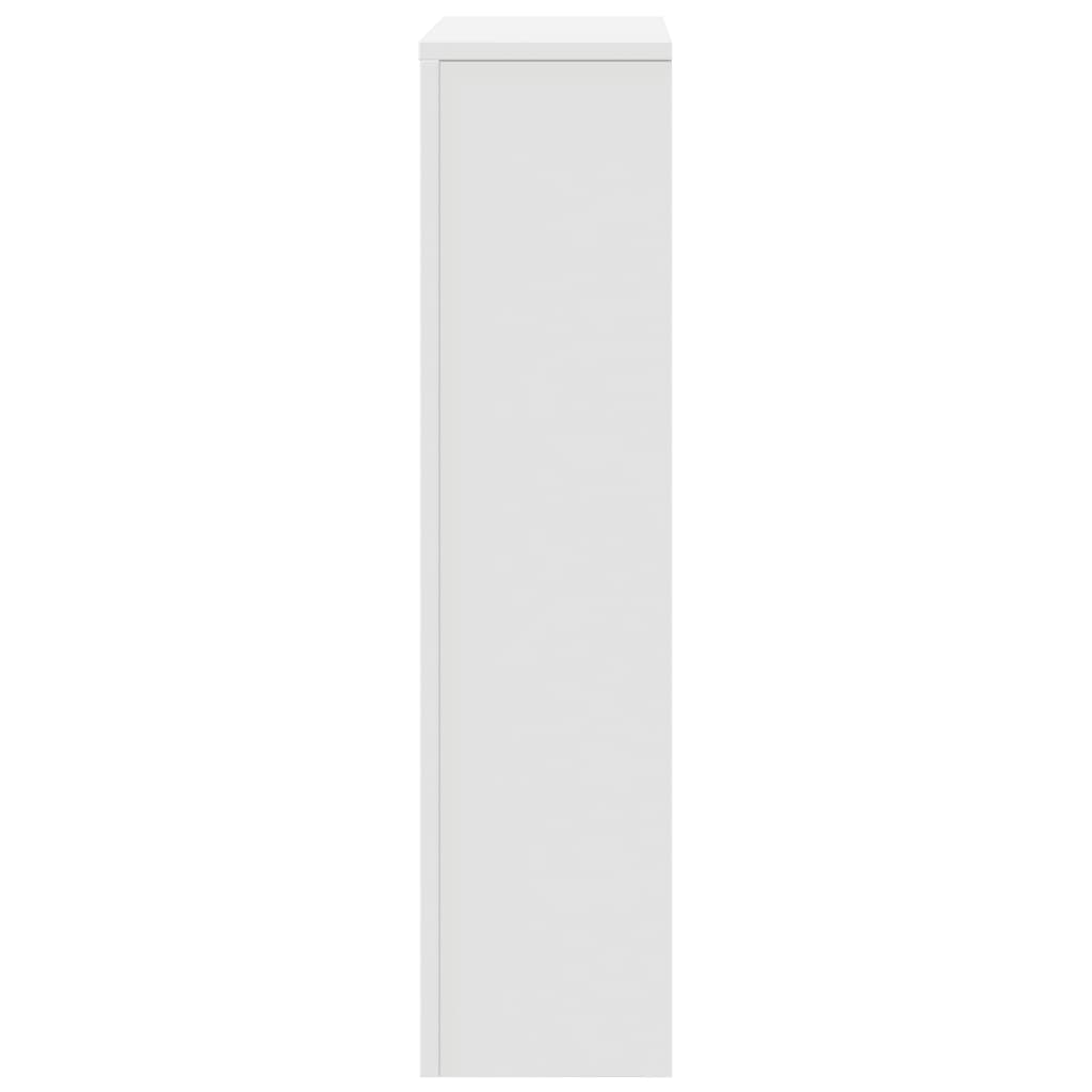 Pokrov za radijator bijeli 78 x 20 x 82 cm konstruirano drvo