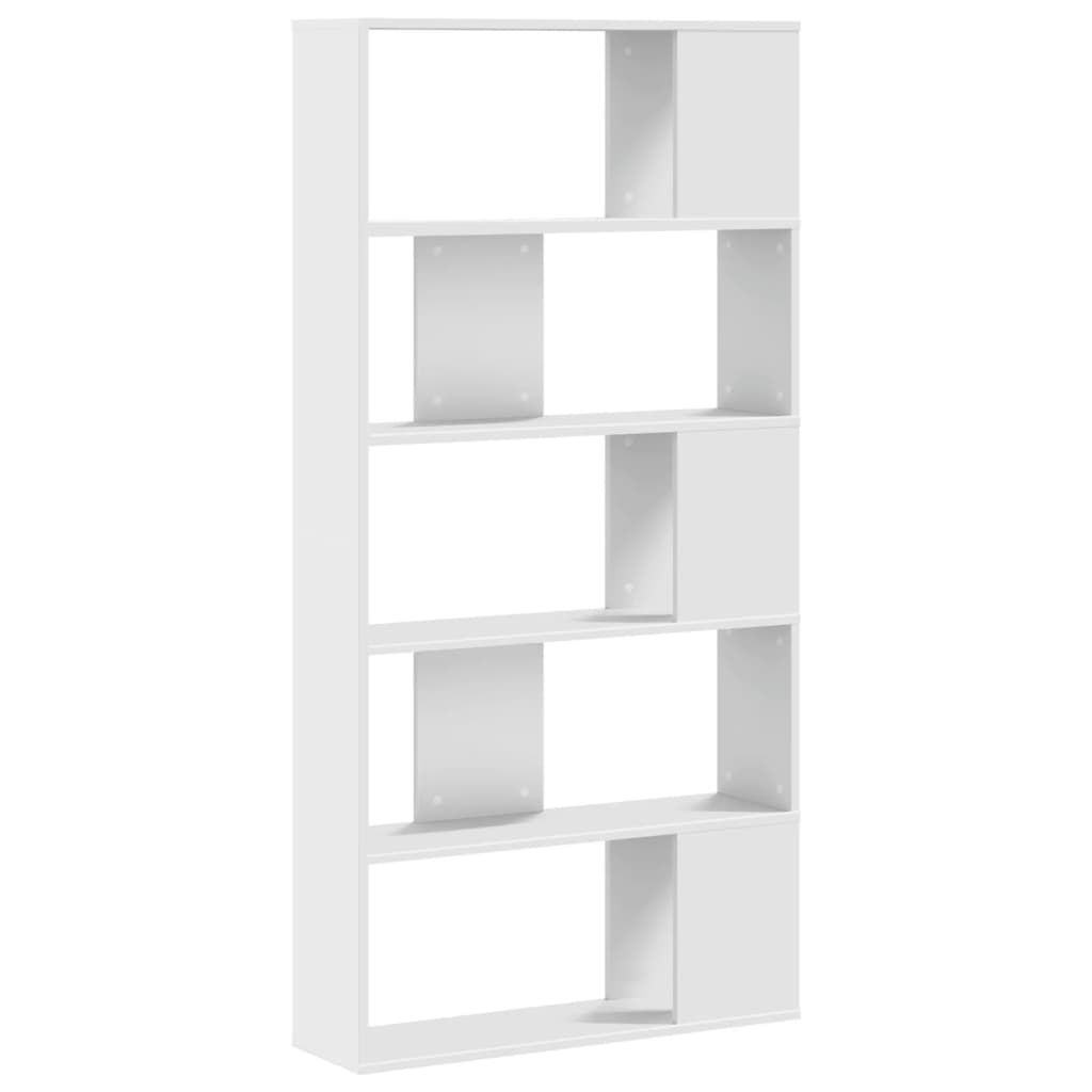 Regal za knjige 5 razina bijeli 80,5 x 23,5 x 162,5 cm drveni
