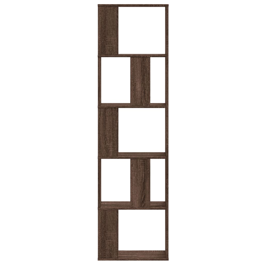 Regal za knjige s 5 razina boja hrasta 45x23,5x162,5 cm drveni