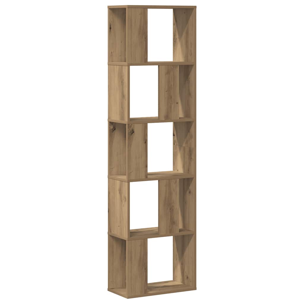 Regal za knjige s 5 razina boja hrasta 45x23,5x162,5 cm drveni