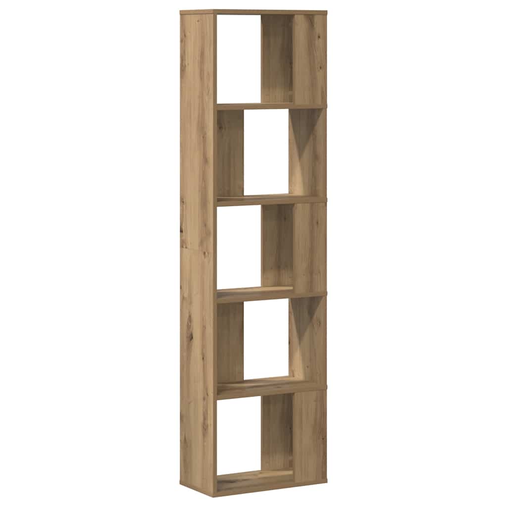 Regal za knjige s 5 razina boja hrasta 45x23,5x162,5 cm drveni